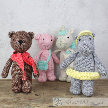 DIY Crochet Kit - Bobbi Bear | Blended Yarn | Amigurumi | 20 cm