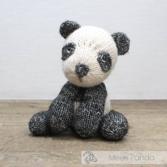 DIY Knitting Kit - Mees Panda | Blended Yarn | Knitted Toy | 20 cm