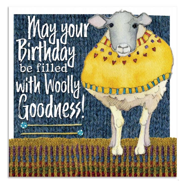 Woolly Sheep Birthday Goodness Card | Emma Ball | Blank Inside