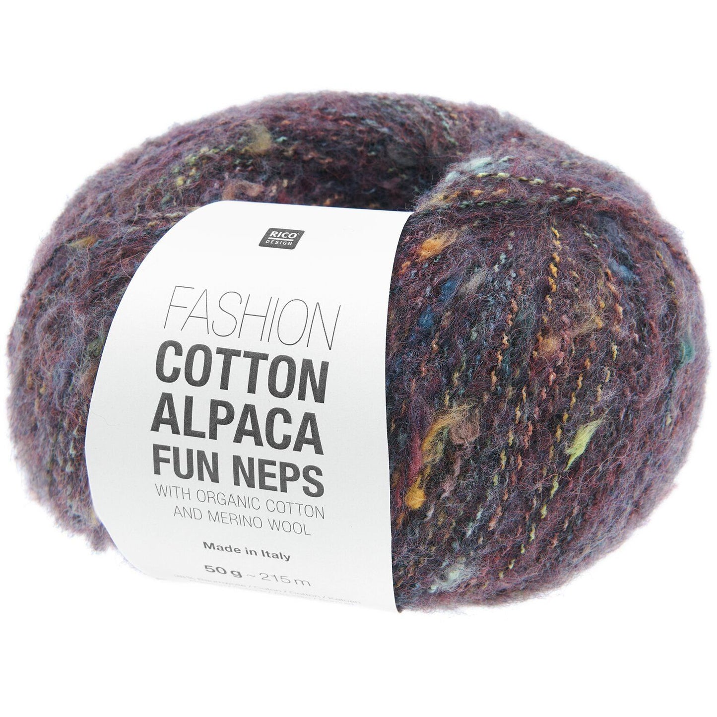Fashion Cotton Alpaca Fun Neps | 38% Organic Cotton, 17% Alpaca, 13% Merino | 50g / 215m