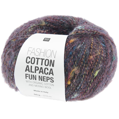 Fashion Cotton Alpaca Fun Neps | 38% Organic Cotton, 17% Alpaca, 13% Merino | 50g / 215m