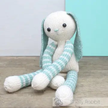 DIY Knitting Kit - Shelly Rabbit | Blended Yarn | Knitted Toy | 35 cm