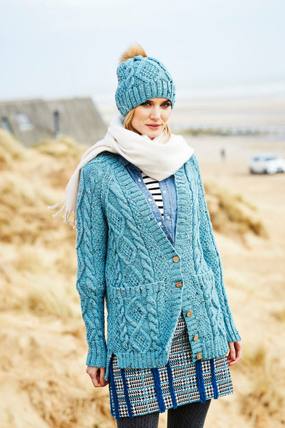 Cardigan , Snood & Hat