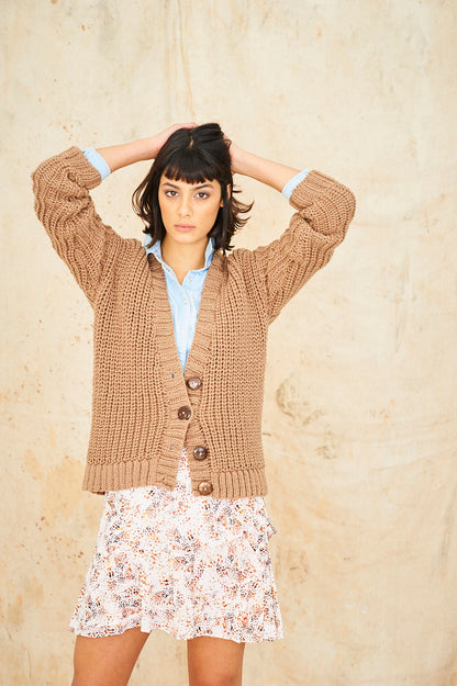 Ladies Cardigan knitting pattern 9772