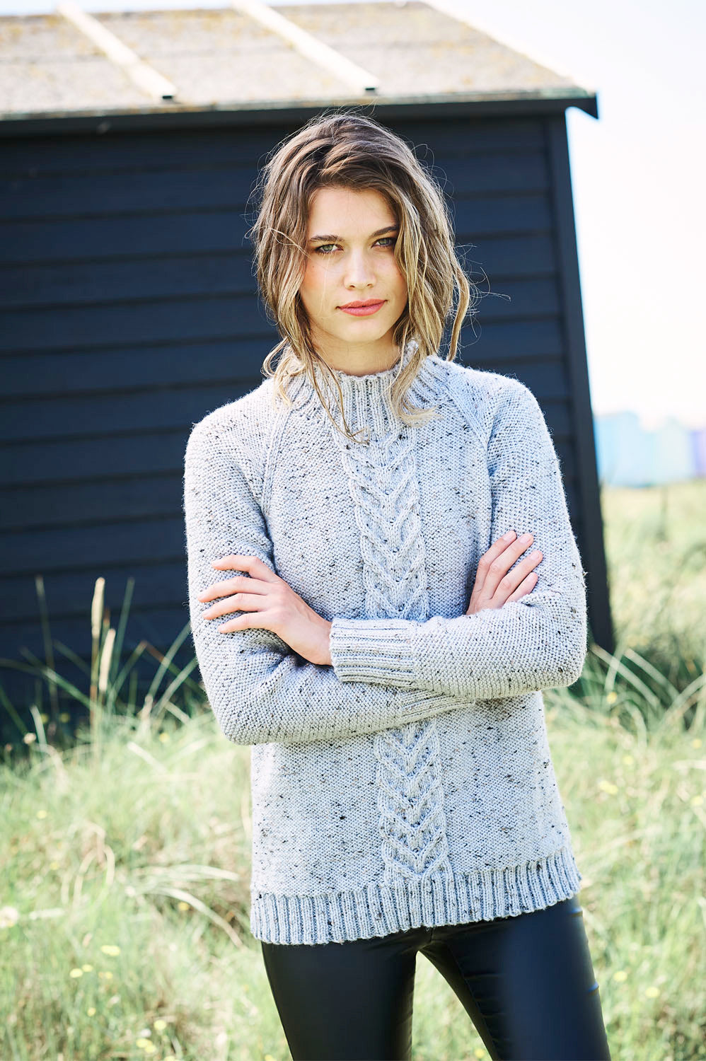 Sweater 9890 | Raglan Sleeve | Cable Detail