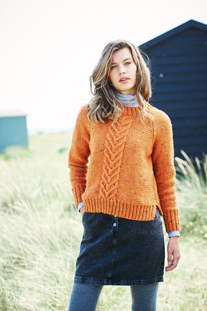Sweater 9890 | Raglan Sleeve | Cable Detail