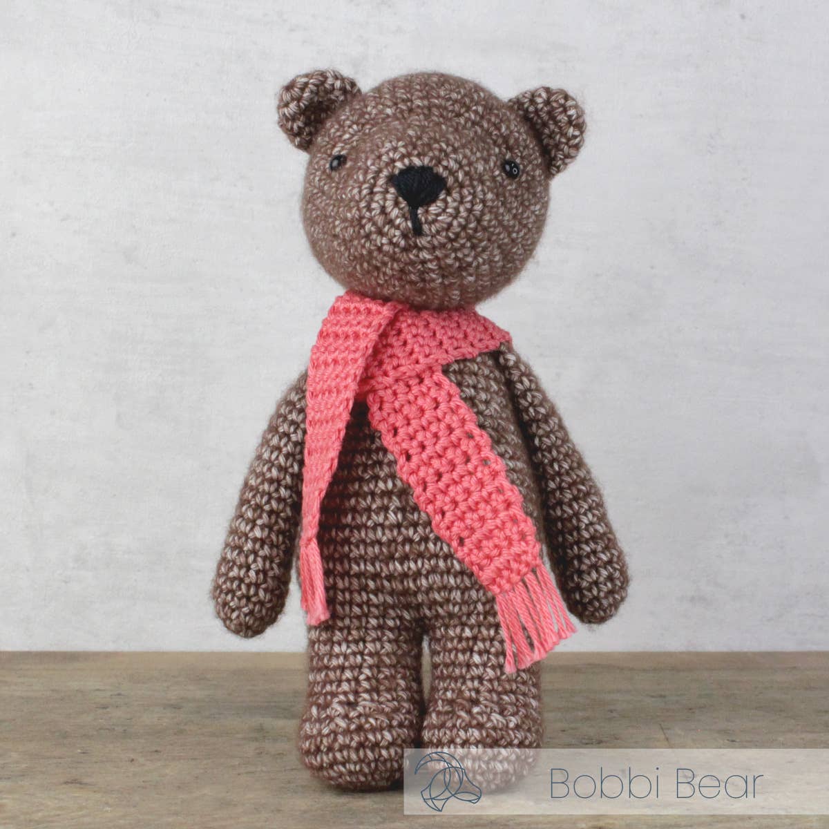 DIY Crochet Kit - Bobbi Bear | Blended Yarn | Amigurumi | 20 cm