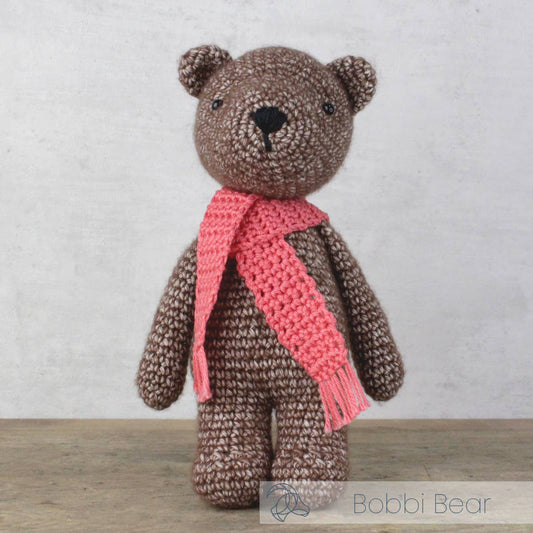 DIY Crochet Kit - Bobbi Bear | Blended Yarn | Amigurumi | 20 cm