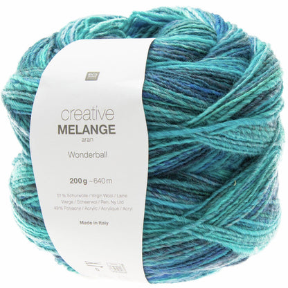 Rico Design Creative Melange Aran Wonderball | 51% Wool / 49% Acrylic | 200g / 640m