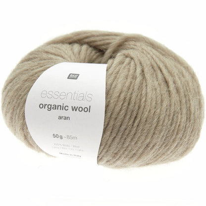 Essentials Organic Wool Aran | 100% Organic Virgin Wool | 50g / 85m