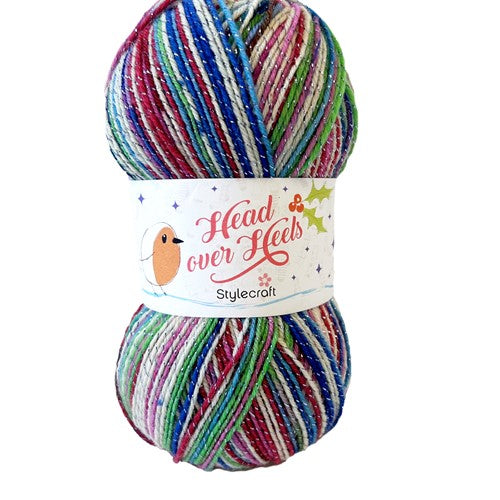 Head over Heals | 73% Superwash Wool, 25% Polyamide, 2% Polyester | Christmas Yarn
