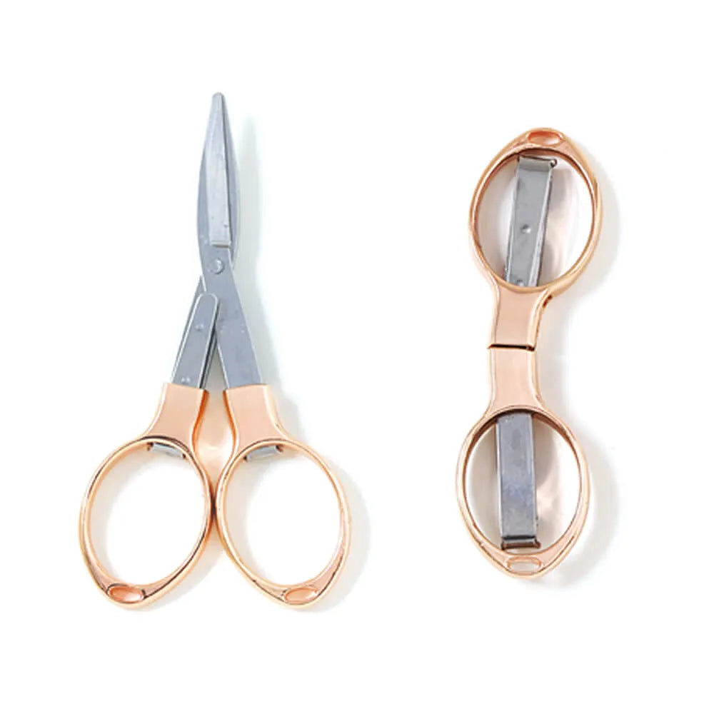 Folding Scissors | Rose-Gold Finish | 9.6cm