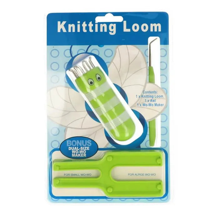 Knitting Loom (French Knitter) | 8 Hooks | with Pompom Maker
