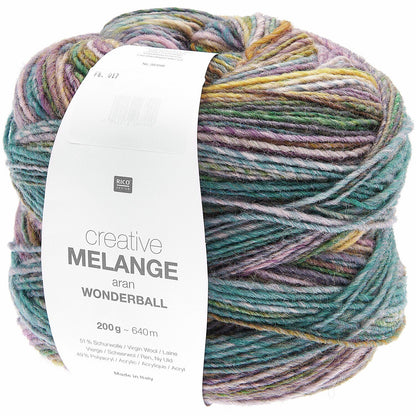 Rico Design Creative Melange Aran Wonderball | 51% Wool / 49% Acrylic | 200g / 640m