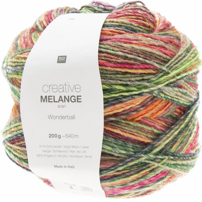 Rico Design Creative Melange Aran Wonderball | 51% Wool / 49% Acrylic | 200g / 640m