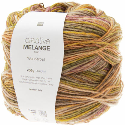 Rico Design Creative Melange Aran Wonderball | 51% Wool / 49% Acrylic | 200g / 640m