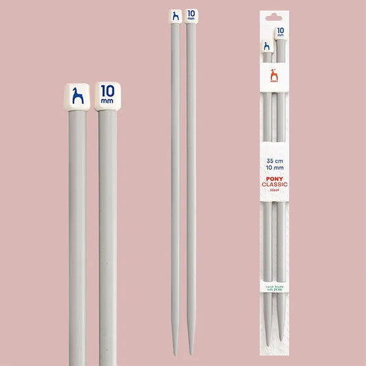 Knitting needles 35 cm Pony, Aluminium