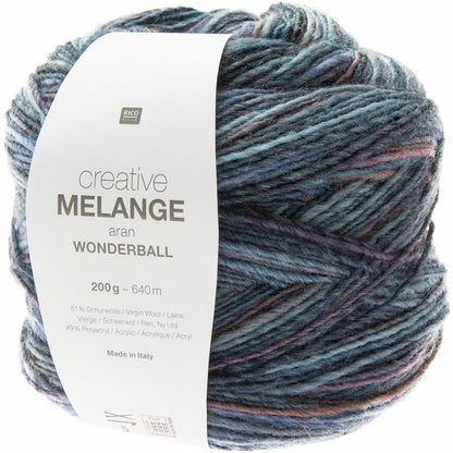 Rico Design Creative Melange Aran Wonderball | 51% Wool / 49% Acrylic | 200g / 640m