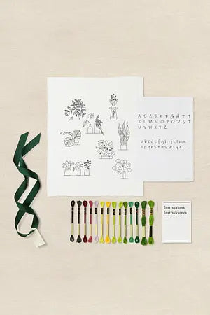 DMC House Plants Embroidery Kit | TB181 | Gift of Stitch