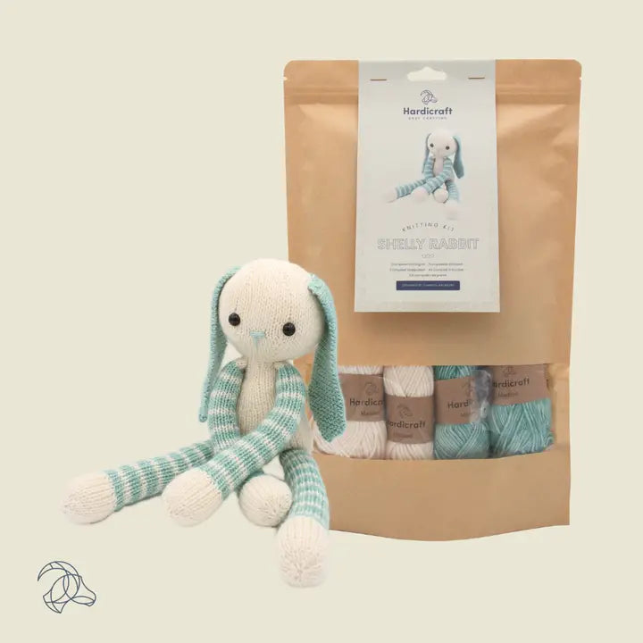 DIY Knitting Kit - Shelly Rabbit | Blended Yarn | Knitted Toy | 35 cm