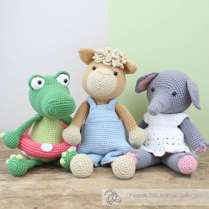 DIY Crochet Kit - Olga Elephant | 100% Organic Cotton | Amigurumi | 30 cm