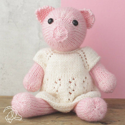 DIY Knitting Kit - Frida Piglet | Blended Yarn | Knitted Toy | 25 cm