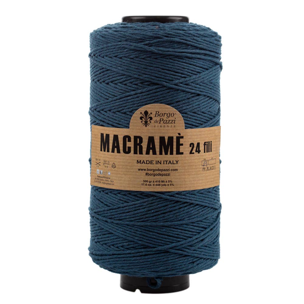 Borgo de' Pazzi Macramé Yarn | 24-Ply Twisted Cotton | 500g