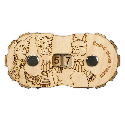 Alpacas Wooden Row Counter