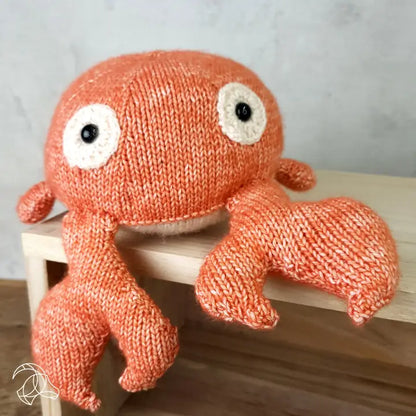 DIY Knitting Kit - Karel Crab | Blended Yarn | Knitted Toy | 25 cm