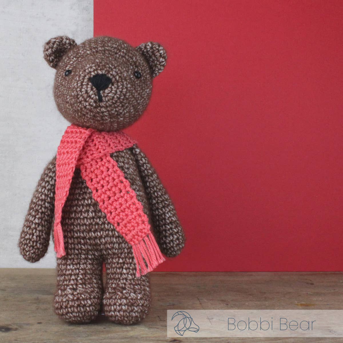 DIY Crochet Kit - Bobbi Bear | Blended Yarn | Amigurumi | 20 cm