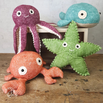 DIY Knitting Kit - Karel Crab | Blended Yarn | Knitted Toy | 25 cm
