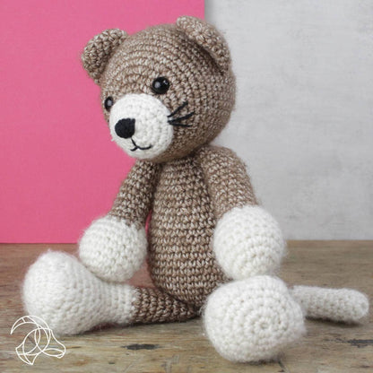 DIY Crochet Kit - Robbin Cat | Blended Yarn | Amigurumi | 20 cm