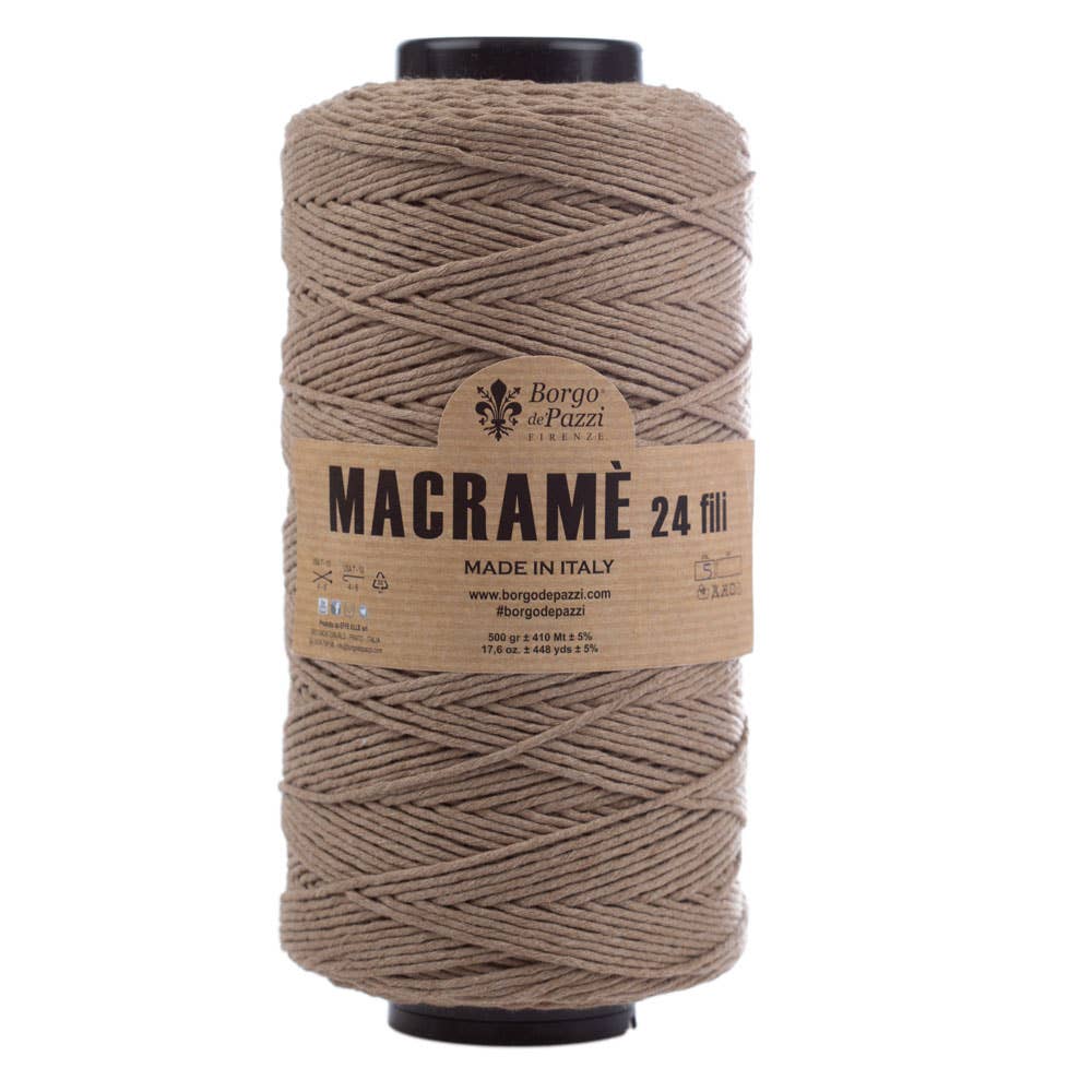 Borgo de' Pazzi Macramé Yarn | 24-Ply Twisted Cotton | 500g