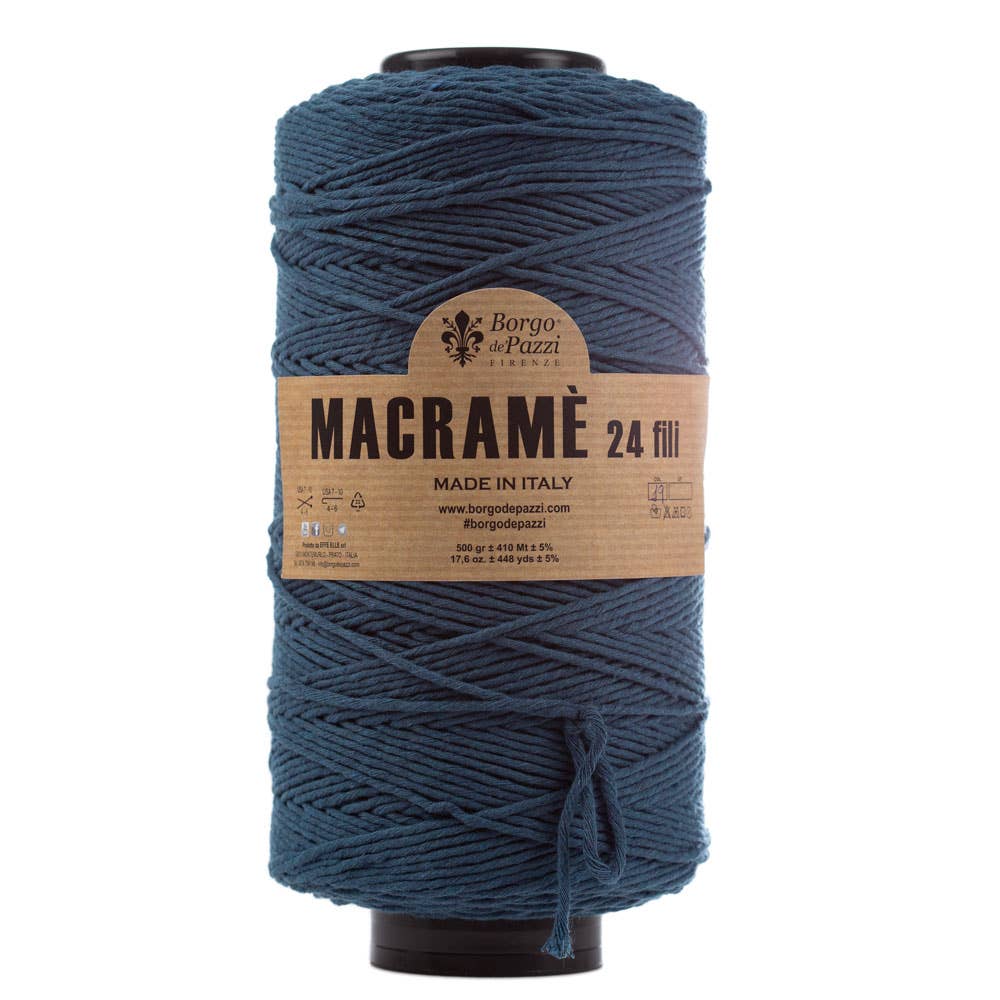 Borgo de' Pazzi Macramé Yarn | 24-Ply Twisted Cotton | 500g