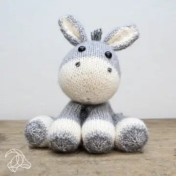 DIY Knitting Kit - Lente Donkey | Blended Yarn | Knitted Toy | 20 cm