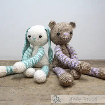 DIY Knitting Kit - Shelly Rabbit | Blended Yarn | Knitted Toy | 35 cm