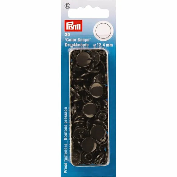 Prym Color Snaps Round Press Fasteners 12.4mm - Pack of 30