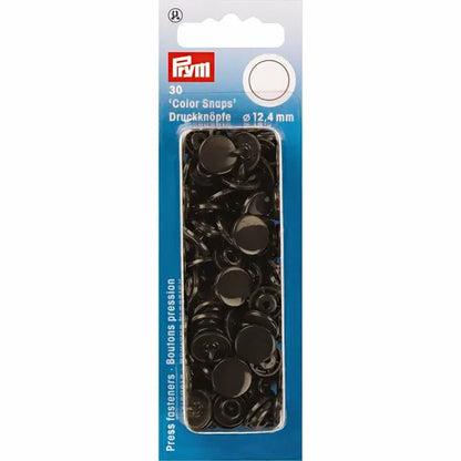 Prym Color Snaps Round Press Fasteners 12.4mm - Pack of 30