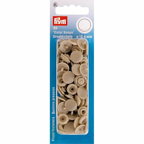 Prym Color Snaps Round Press Fasteners 12.4mm - Pack of 30