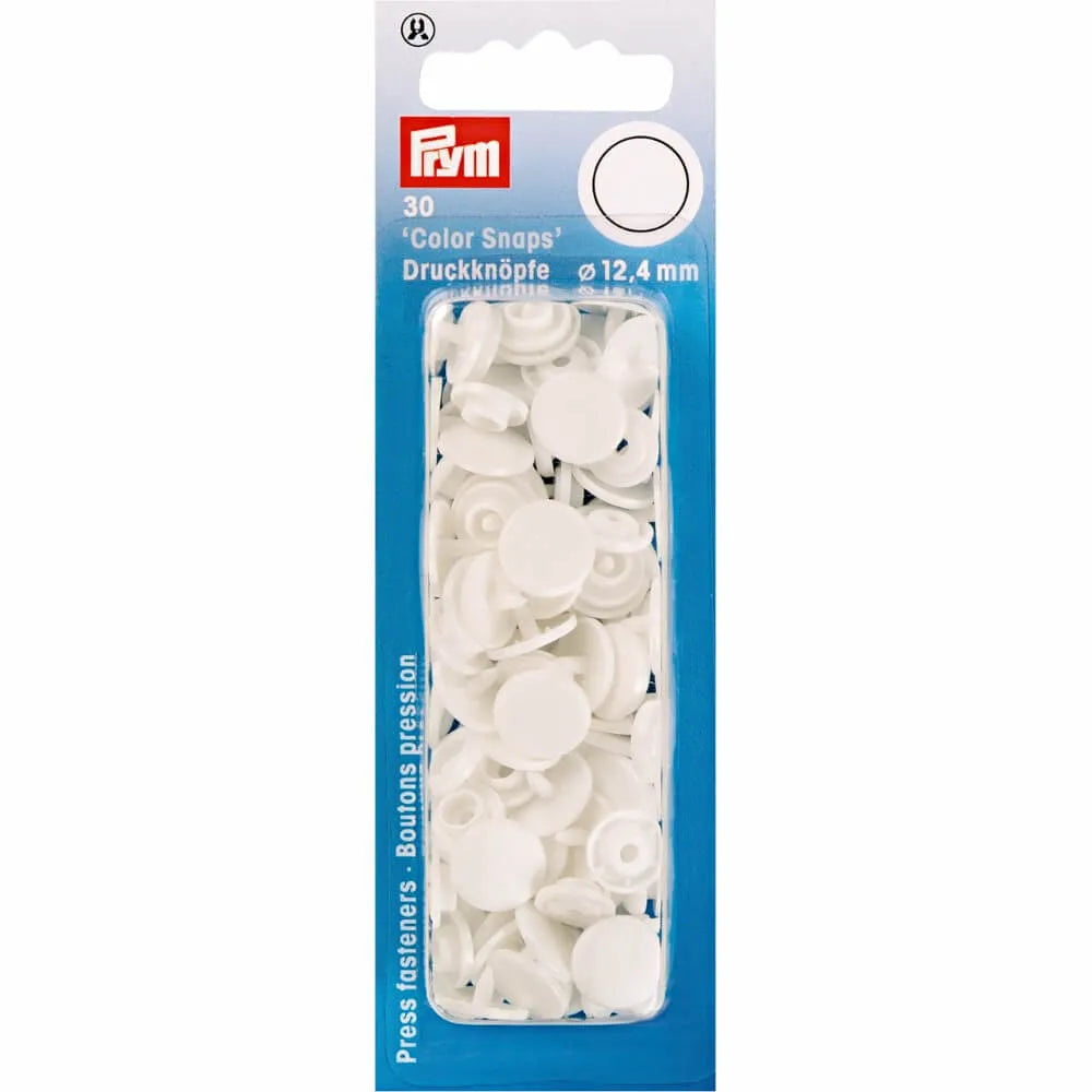 Prym Color Snaps Round Press Fasteners 12.4mm - Pack of 30