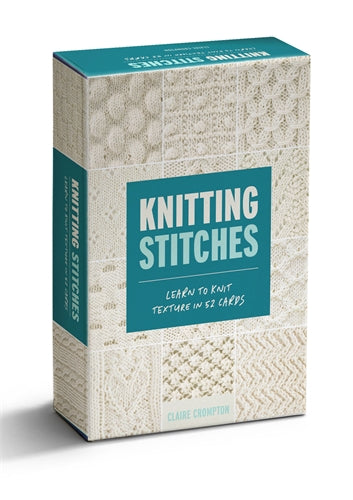 Knitting Stitches Card Deck by Claire Crompton | 52 Stitch Cards | David and Charles