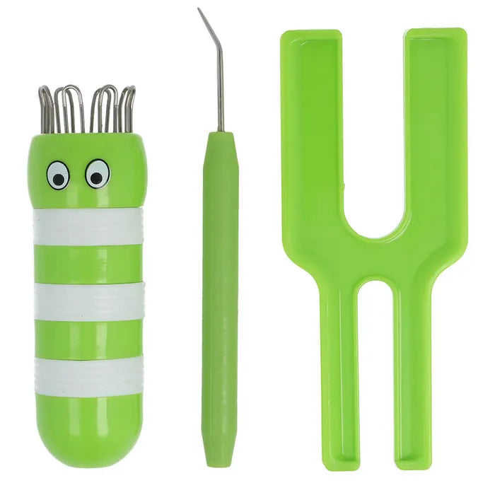 Knitting Loom (French Knitter) | 8 Hooks | with Pompom Maker