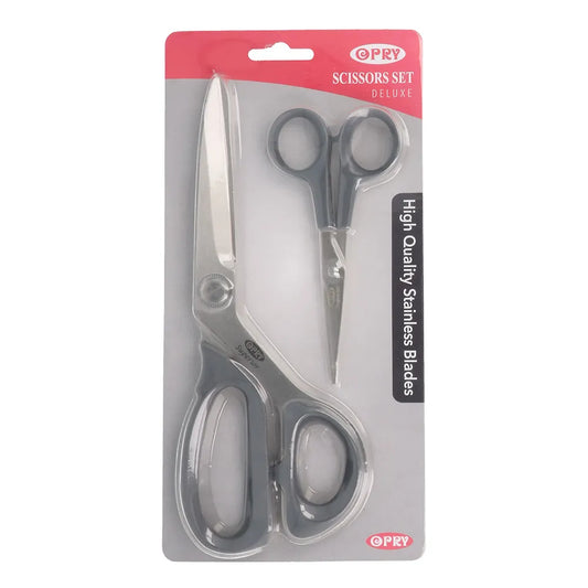 Opry Stainless Steel Scissors Set of 2 | Dressmaking & Embroidery | 21.5cm + 12.5cm